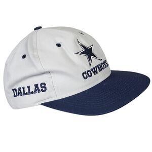 Dallas Cowboys Vintage 90's Logo 7 NFL Snapback Hat Cap Gray Competitor
